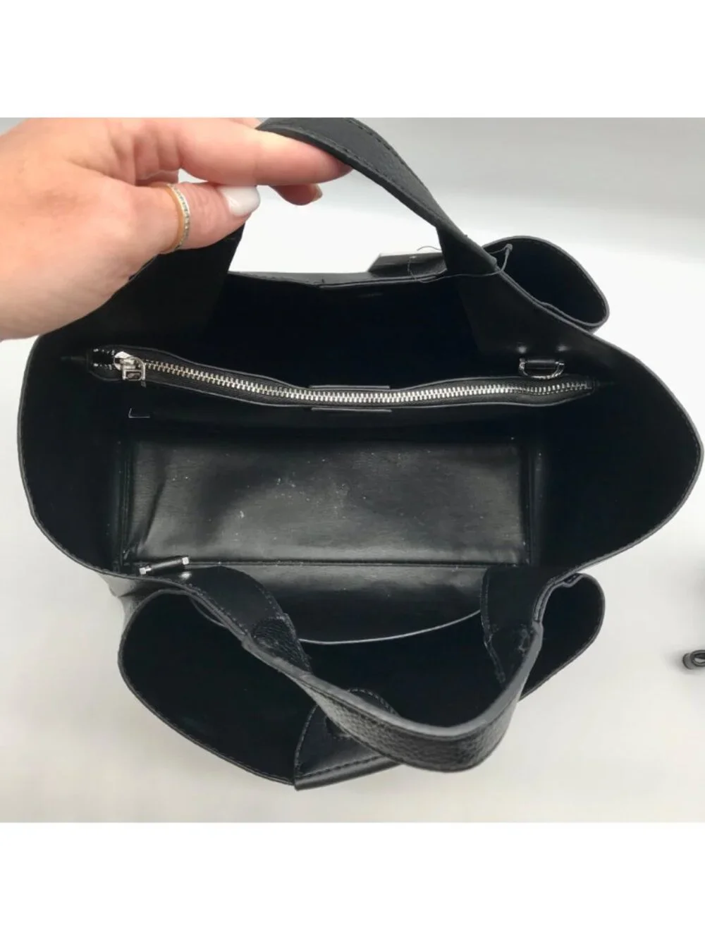 DKNY Black Top Handle Willa Satchel